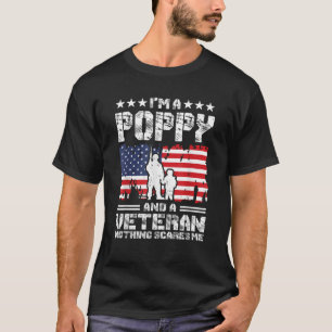 Camiseta Hombres, soy una amapola y un veterano, nada me as