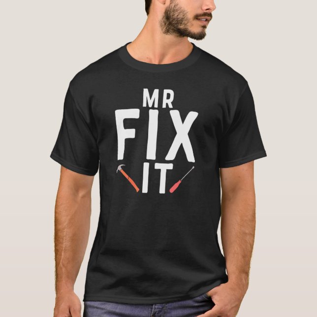 Camiseta Hombres Sr. Fix It Father's Day Hand Tools Papa Da (Anverso)