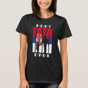 Camiseta Hombres Srbija Papá Y Niña Bandera De Serbia Papá