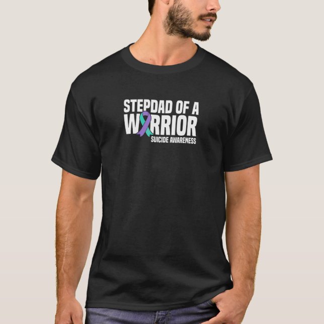 Camiseta Hombres Stepdad De Un Consciente De La Prevención  (Anverso)