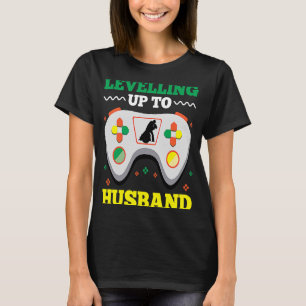 Camiseta Hombres Subiendo de Nivel a Esposos Novios Boda De