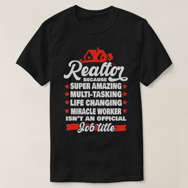 Camiseta Hombres super increíbles agentes inmobiliarios  (Diseño del anverso)
