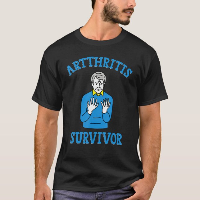 Camiseta Hombres supervivientes de la artritis (Anverso)