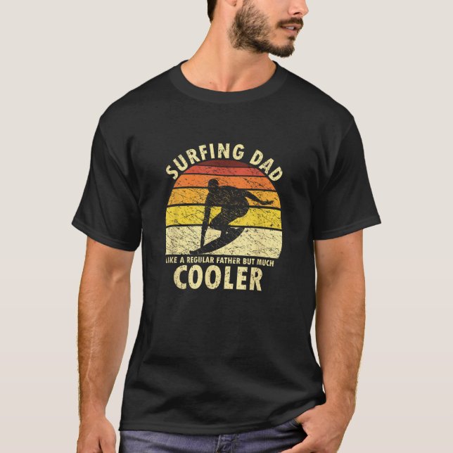 Camiseta Hombres T Shir De Surfing Retro Papá Surfing (Anverso)