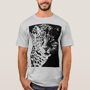 Camiseta Hombres T-Shirt Leopard se enfrentan a los animale