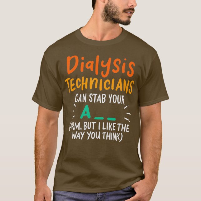 Camiseta Hombres tecnológicos de diálisis divertida (Anverso)