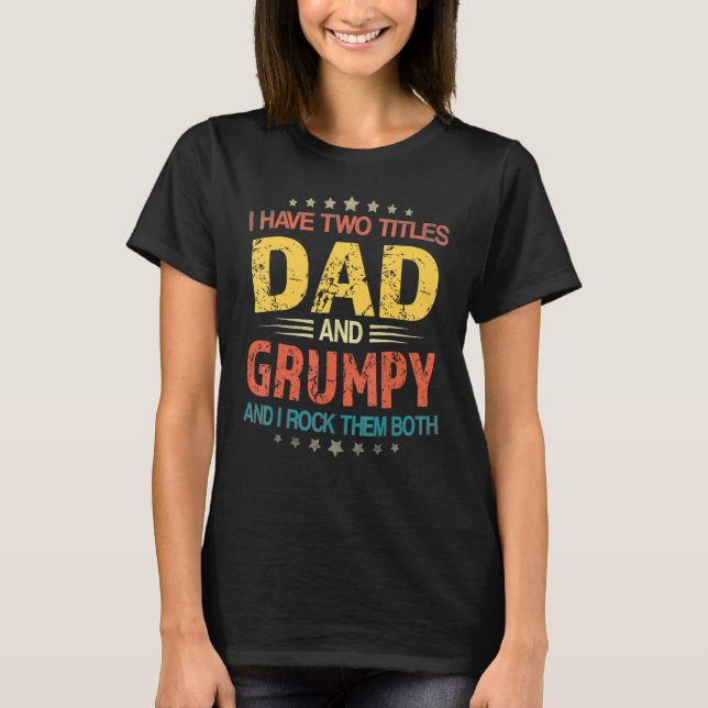 Camiseta Hombres Tengo Dos Títulos Día De Papá Y Padres Gru (Anverso)