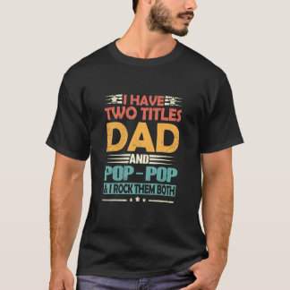 Camiseta Hombres Tengo Dos Títulos Papá Y Papá Noel Pop Fun