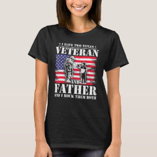 Camiseta Hombres Tengo Dos Títulos Veteranos Y Padres