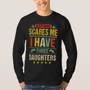 Camiseta Hombres Tengo Tres Hijas Retro Dad Clothing Fa