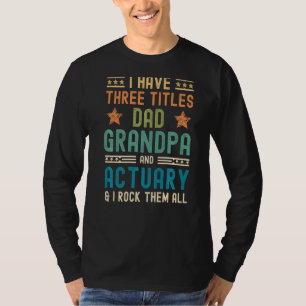Camiseta Hombres Tengo Tres Títulos Papá Abuelo Fath Actuar