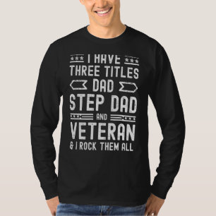 Camiseta Hombres Tengo Tres Títulos Papá Paso Papá Veterano