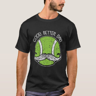Camiseta Hombres Tenis Dad Dad Dad Sport Funny Ball Mustach