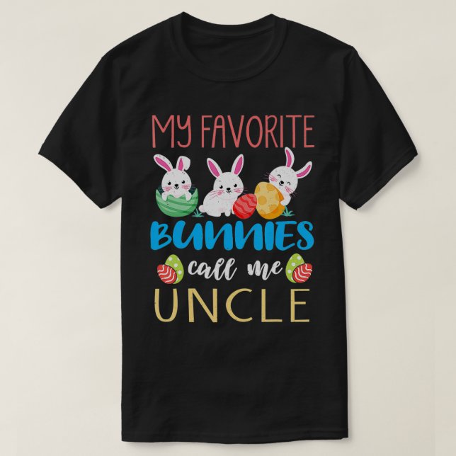 Camiseta Hombres Tío Cute Bunny Huevo Día de Pascua Feliz P (Diseño del anverso)