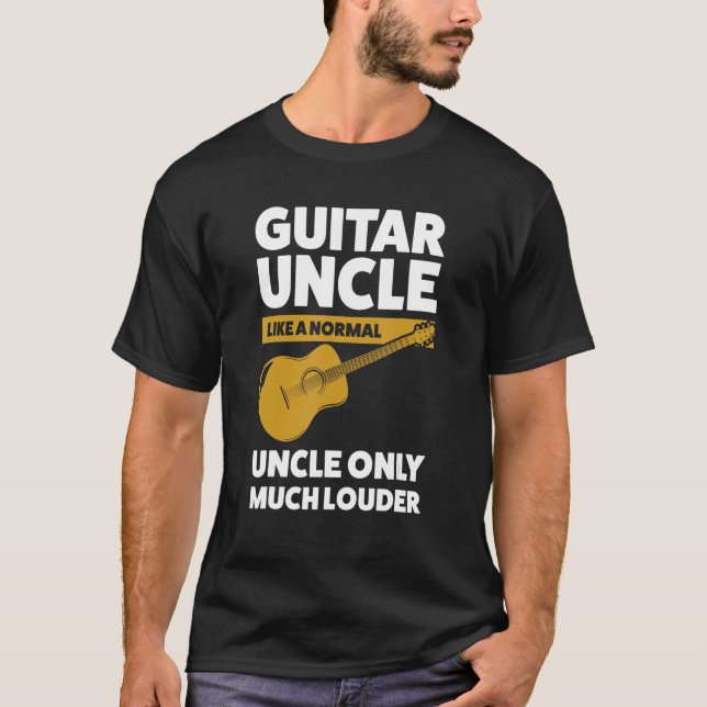 Camiseta Hombres tío de guitarra como un muñeco normal de g (Anverso)