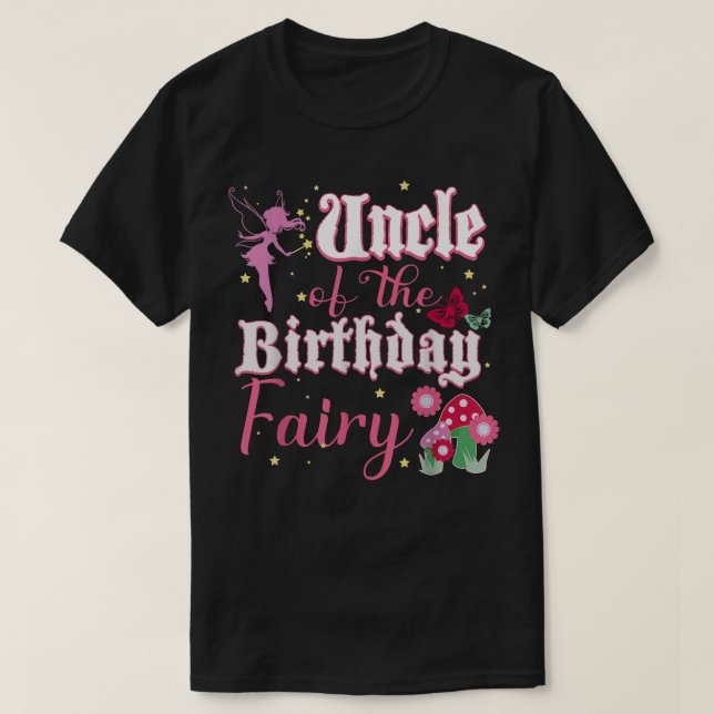 Camiseta Hombres Tío Del Cumpleaños Princesa Chica Mus (Diseño del anverso)
