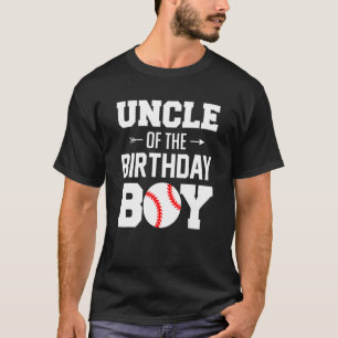 Camiseta Hombres Tío Del Niño De Cumpleaños Béisbol Fami