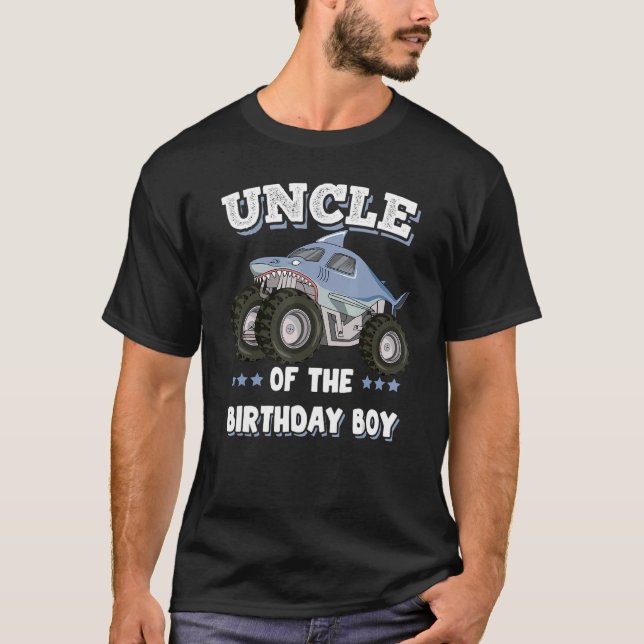 Camiseta Hombres Tío Del Niño De Cumpleaños Padres Monster  (Anverso)