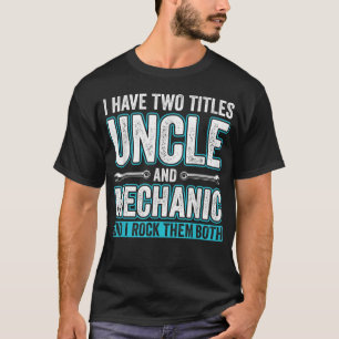 Camiseta Hombres Tío y mecánico Gracioso Coches de Fijación