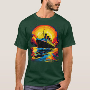 Camiseta Hombres Titánicos Retro Mujeres Niños Titanic Vint