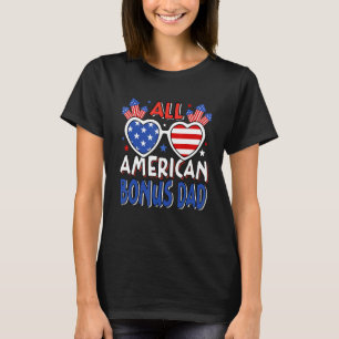 Camiseta Hombres Todo Bono Estadounidense Papá 4 De Julio F