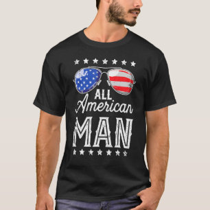 Camiseta Hombres Todo Hombre Americano Gafas De Sol Retro 4