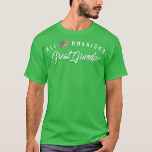 Camiseta Hombres Todos Abuelo Americano Grande, Bandera Cut