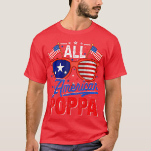 Camiseta Hombres Todos los estadounidenses Poppa 4 de julio