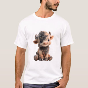 Camiseta Hombres Toro Torpe Ternero De Terranova Lindo Espo