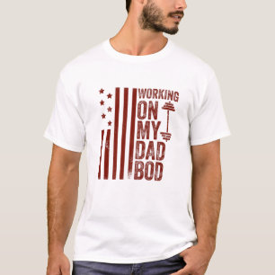 Camiseta Hombres trabajando en el gimnasio de mi papá con b