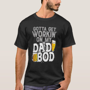 Camiseta Hombres Trabajando En La Cerveza Bod Papá Chistes 