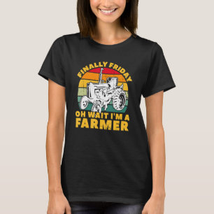 Camiseta Hombres Tractor Cultivo Finalmente Viernes Oh Espe