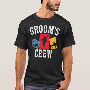 Camiseta Hombres Tripulación del Novio Cuadrilla del Novio