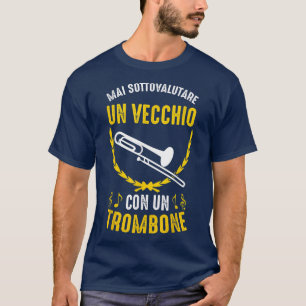 Camiseta Hombres Trombón Viejo Trombón Abuelo Música