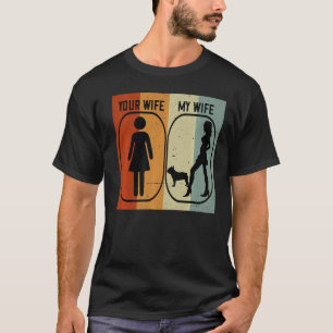 Camiseta Hombres Tu Esposa Mi Esposa Bulldog Francés