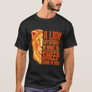 Camiseta Hombres Un León No Está Interesado Motivacional Le