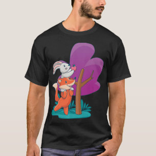 Camiseta Hombres, un lindo para y un conejito recogiendo un