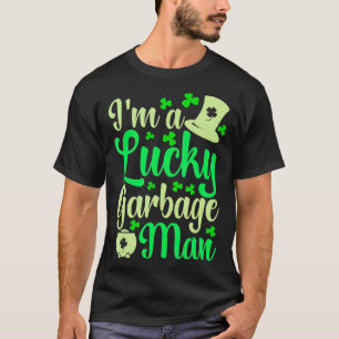 Camiseta Hombres Un Lucky Garbage Man Recolección De Basura