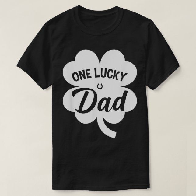 Camiseta Hombres Un Padre Afortunado Shamrock Four Leaf Clo (Diseño del anverso)