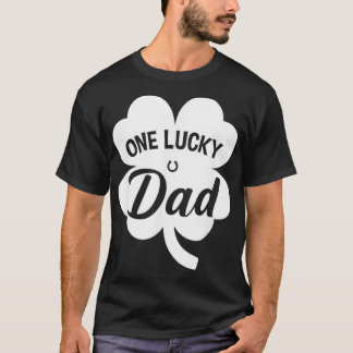 Camiseta Hombres Un Padre Afortunado Shamrock Four Leaf Clo