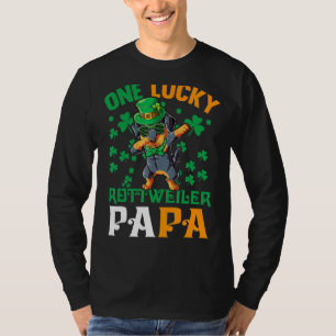 Camiseta Hombres Un Perro Afortunado Papa Funny Rottweiler 
