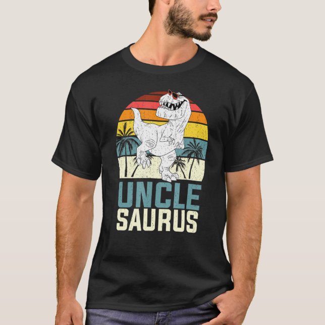 Camiseta Hombres Unclesaurus T Rex Dinosaur Uncle Saurus Fa (Anverso)