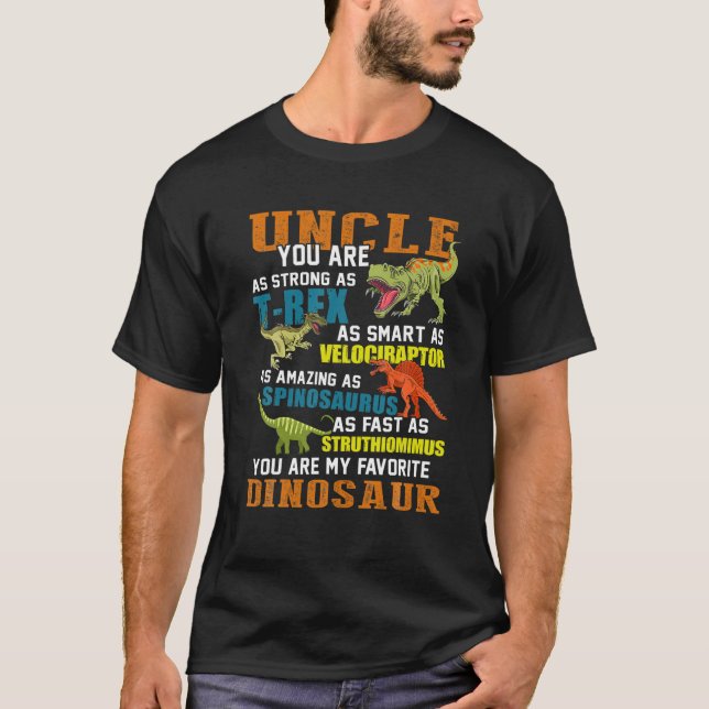 Camiseta Hombres Unclesaurus T Rex Dinosaur Uncle Saurus Fa (Anverso)