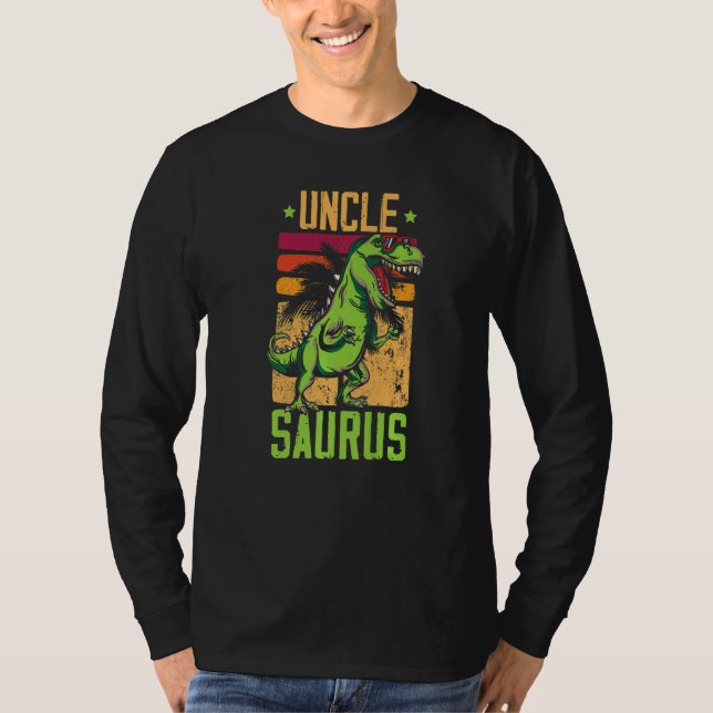Camiseta Hombres Unclesaurus Tío Saurus Rex Dinosaurio Coin (Anverso)
