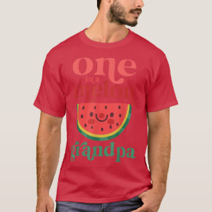 Camiseta Hombres Uno En Melón Abuelo Cute La sandía Primero