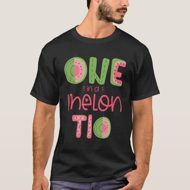 Camiseta Hombres Uno En Un Melón De Melón Tio Cute Primer N (Anverso)