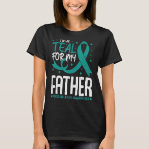 Camiseta Hombres Uso Verde Teal Por Alergia Alimentaria Del