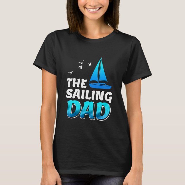 Camiseta Hombres vela papá marinero papi barco vela (Anverso)