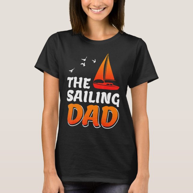 Camiseta Hombres vela papá marinero papi barco vela (Anverso)