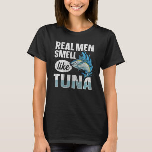 Camiseta Hombres Verdaderos huelen a la cotización del atún